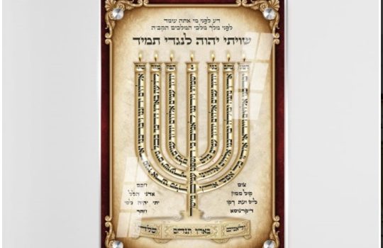 שילוט לבית כנסת על זכוכית2